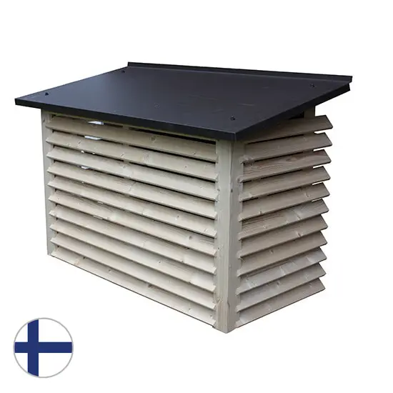 Scanoffice-suojakotelo lämpöpumpun ulkoyksikölle (fi221black)